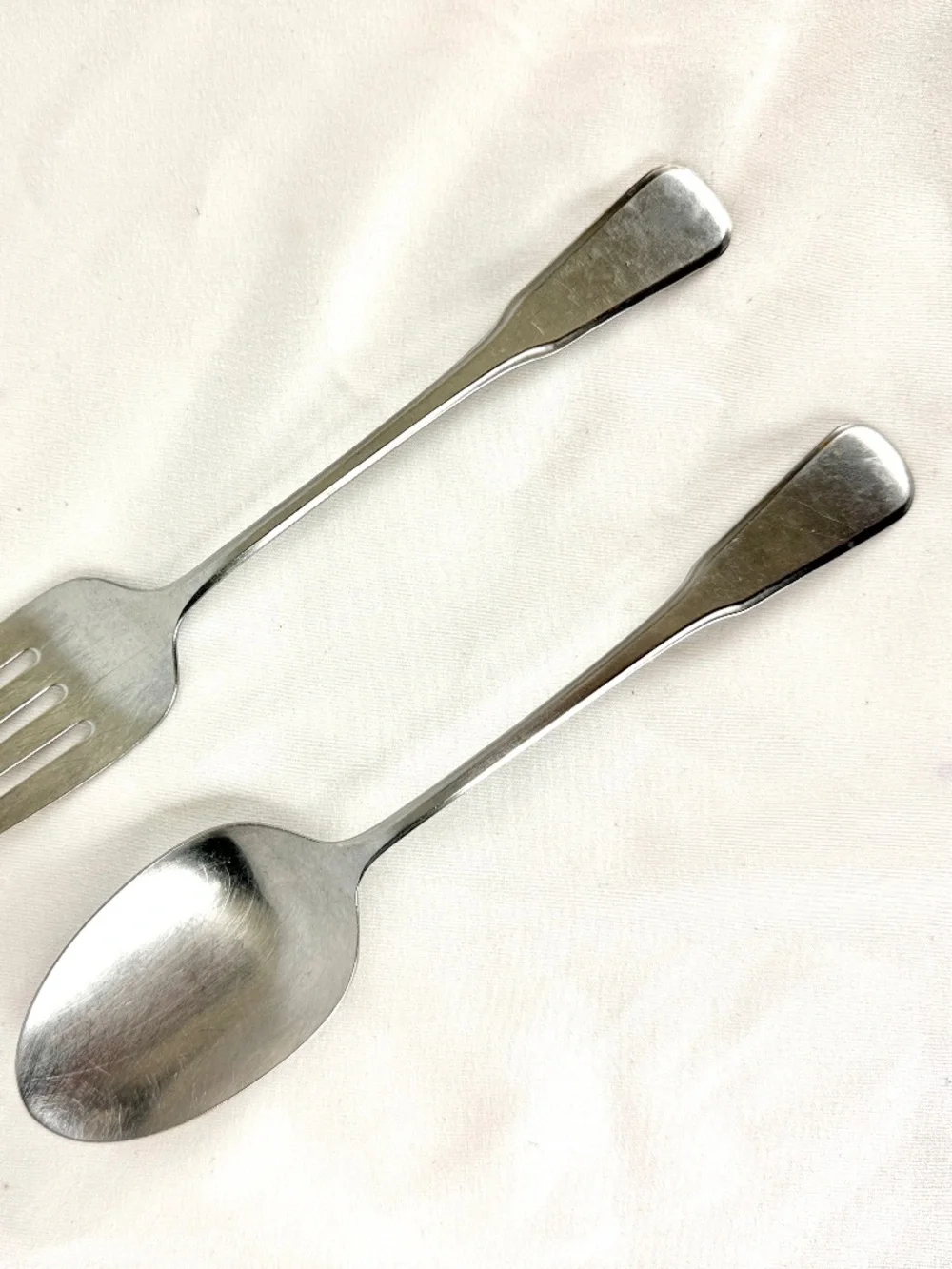 Vintage Oneida Independence Deluxe Stainless Serving Spoon and Meat Fork